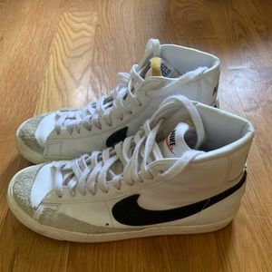 White and black Nike blazers